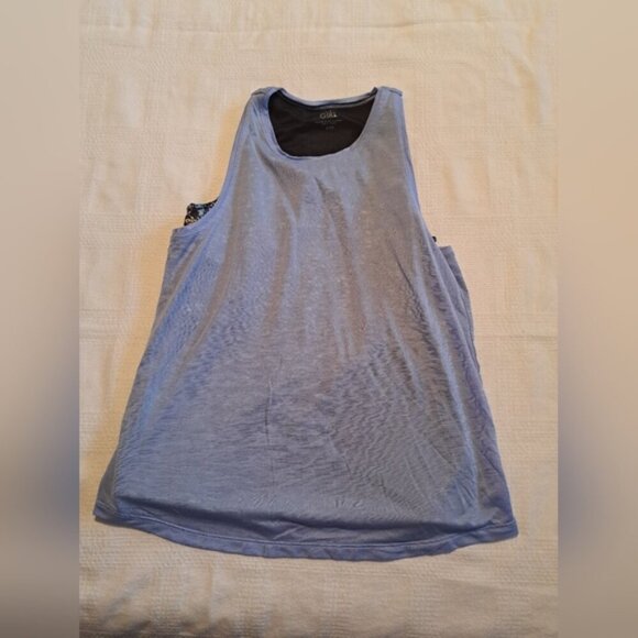 Athleta girl girls size Large or 12 periwinkle tank to with built in sports bra - Picture 1 of 6